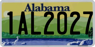 AL license plate 1AL2027
