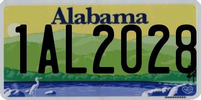 AL license plate 1AL2028