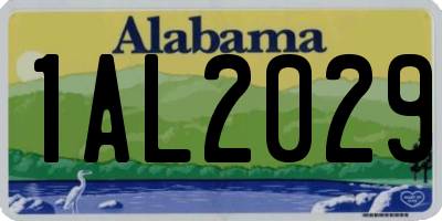 AL license plate 1AL2029
