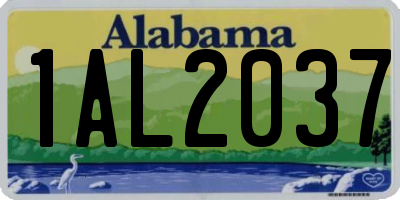 AL license plate 1AL2037