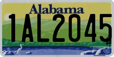 AL license plate 1AL2045