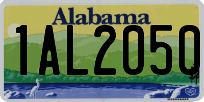 AL license plate 1AL2050