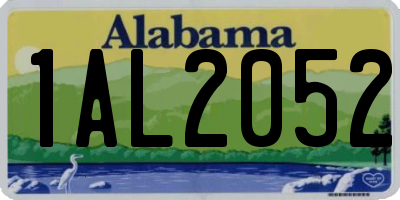 AL license plate 1AL2052