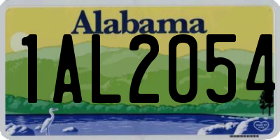 AL license plate 1AL2054