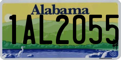 AL license plate 1AL2055