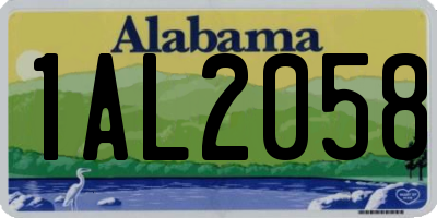 AL license plate 1AL2058