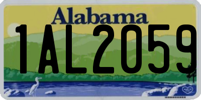 AL license plate 1AL2059