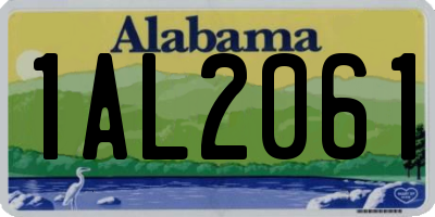 AL license plate 1AL2061