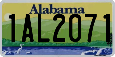 AL license plate 1AL2071