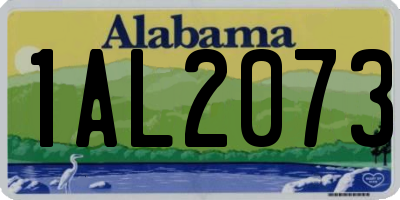 AL license plate 1AL2073