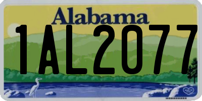 AL license plate 1AL2077