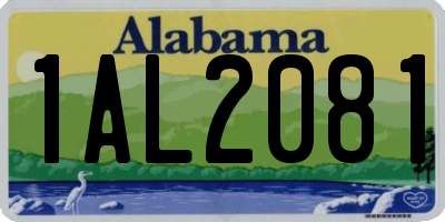 AL license plate 1AL2081