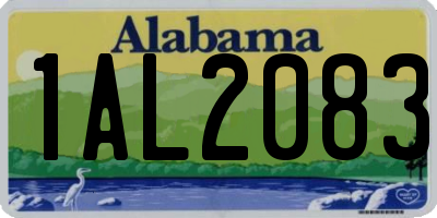 AL license plate 1AL2083