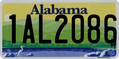AL license plate 1AL2086