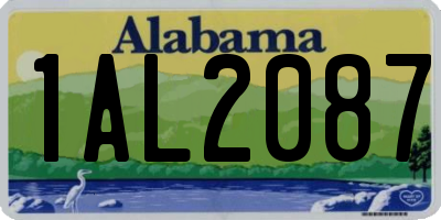 AL license plate 1AL2087