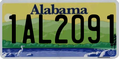 AL license plate 1AL2091