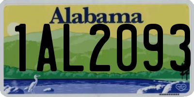 AL license plate 1AL2093