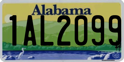 AL license plate 1AL2099