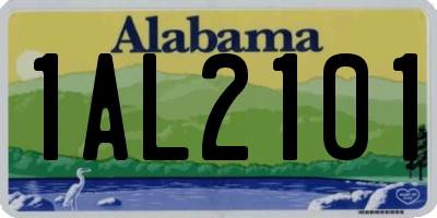 AL license plate 1AL2101