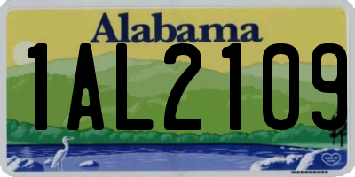 AL license plate 1AL2109