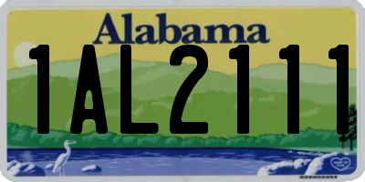 AL license plate 1AL2111