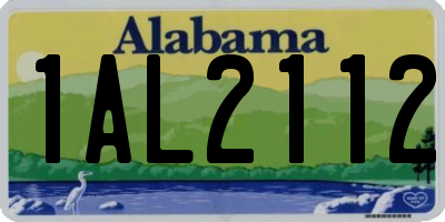AL license plate 1AL2112