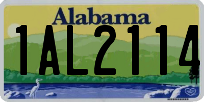 AL license plate 1AL2114