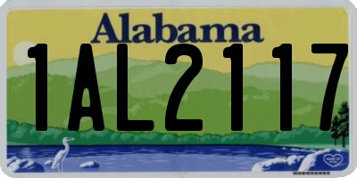AL license plate 1AL2117