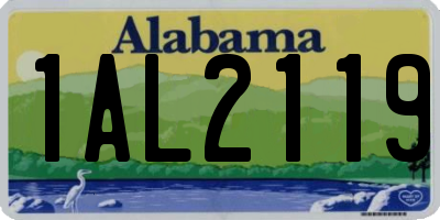 AL license plate 1AL2119