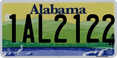 AL license plate 1AL2122