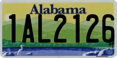 AL license plate 1AL2126