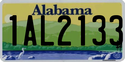 AL license plate 1AL2133