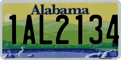 AL license plate 1AL2134