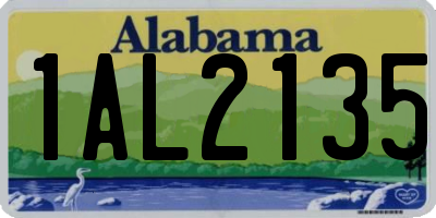 AL license plate 1AL2135