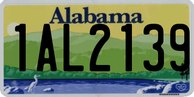 AL license plate 1AL2139