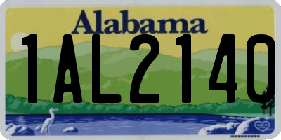 AL license plate 1AL2140