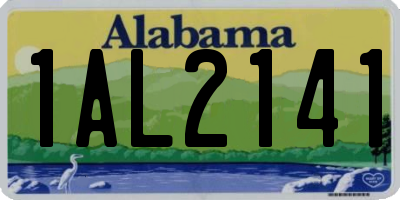 AL license plate 1AL2141