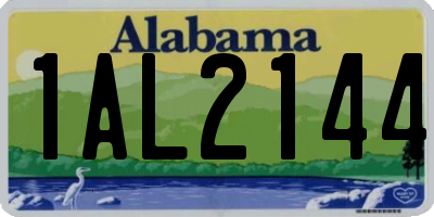 AL license plate 1AL2144