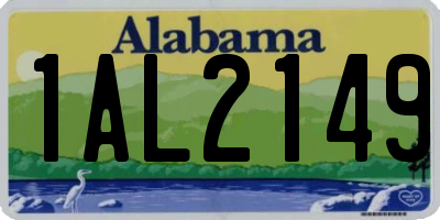 AL license plate 1AL2149