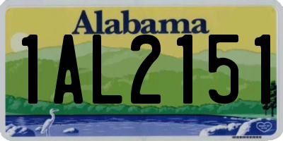 AL license plate 1AL2151