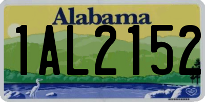 AL license plate 1AL2152