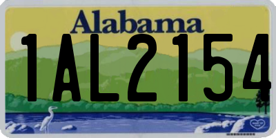 AL license plate 1AL2154