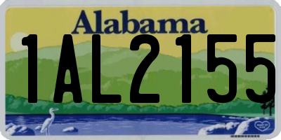 AL license plate 1AL2155