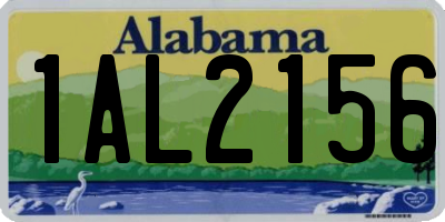 AL license plate 1AL2156