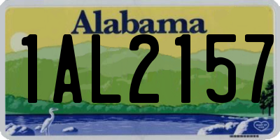 AL license plate 1AL2157