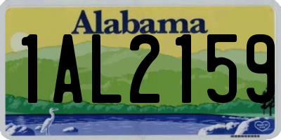 AL license plate 1AL2159