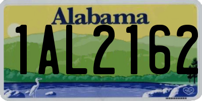 AL license plate 1AL2162