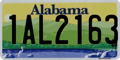 AL license plate 1AL2163