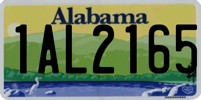 AL license plate 1AL2165