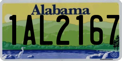 AL license plate 1AL2167